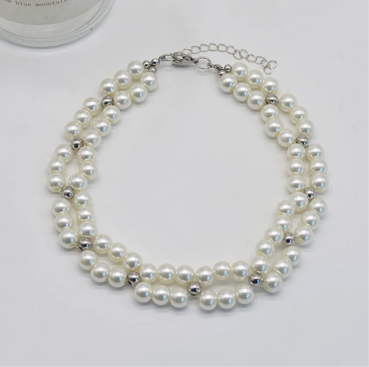 Pearls and Crosses Necklace Set