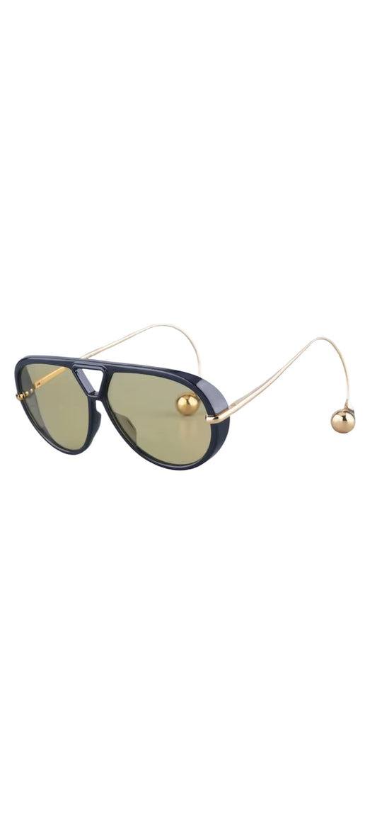 Amber Aviator Sunglasses