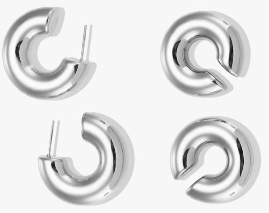 Chunky C Earrings and Cuff Set