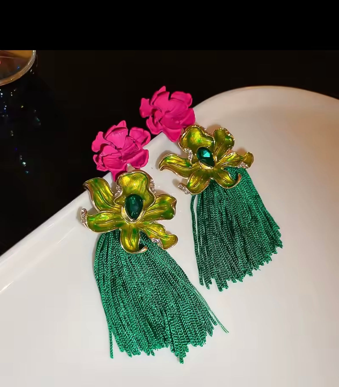 Wild Flower Tassel Earrings