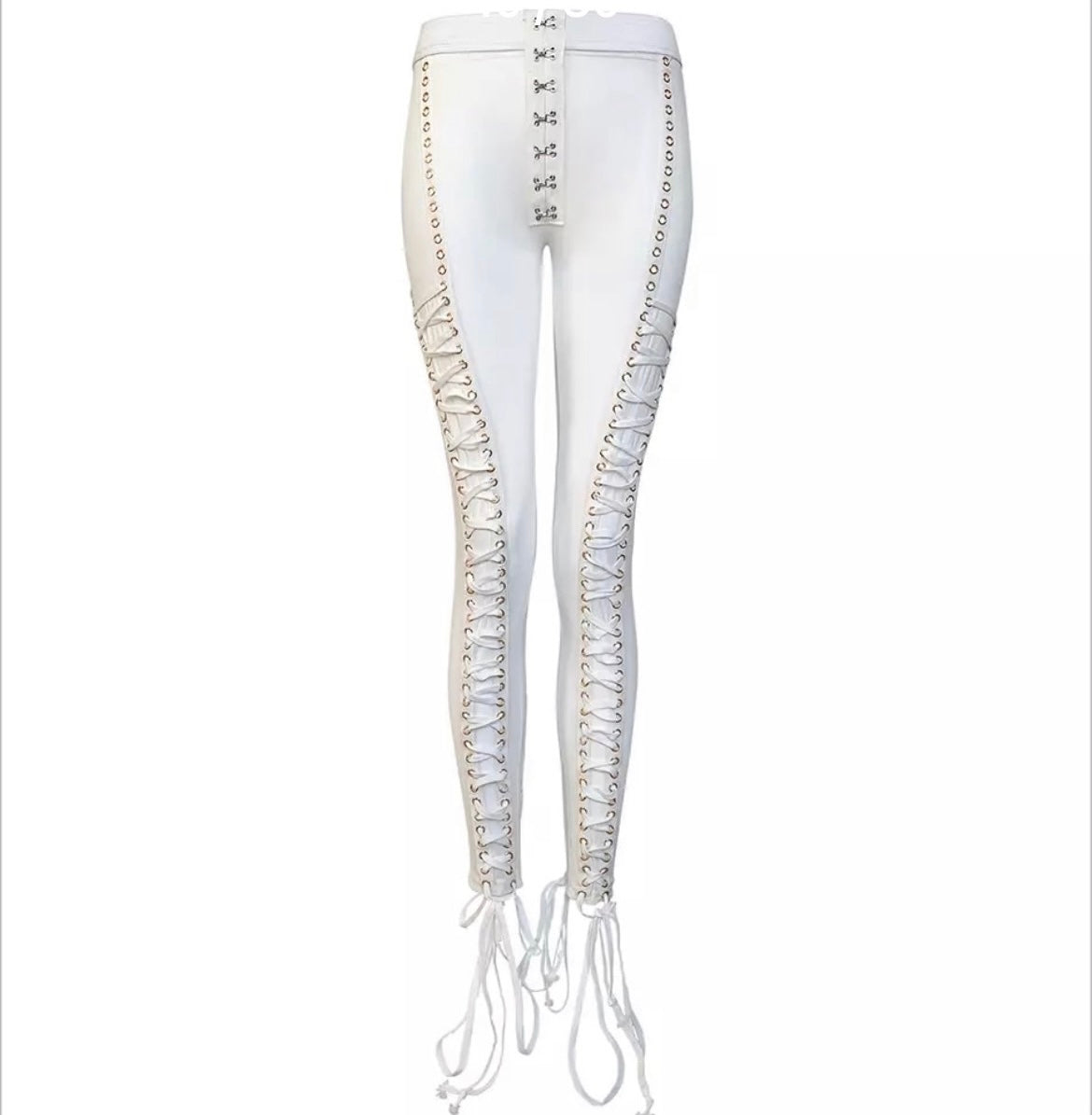 Lace Me UP Mesh Pants (white)