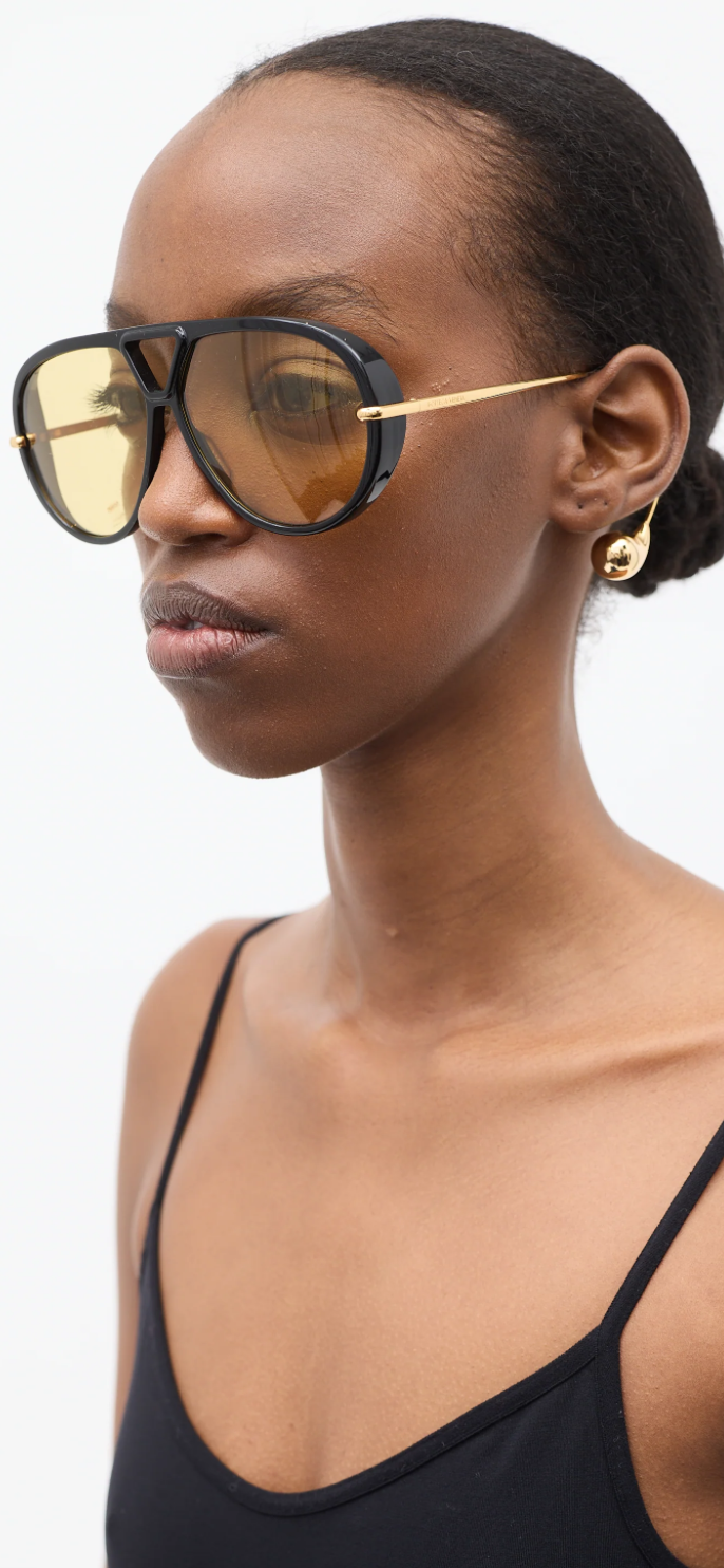 Amber Aviator Sunglasses