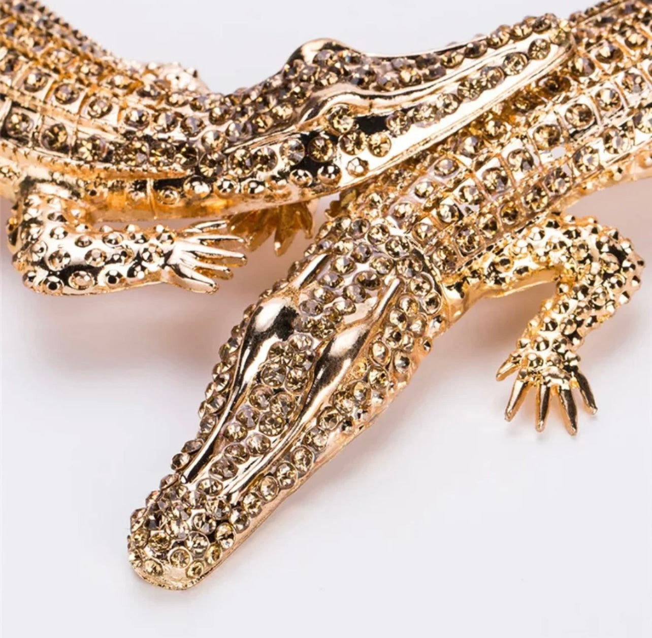 Crystal Crocodile Necklace